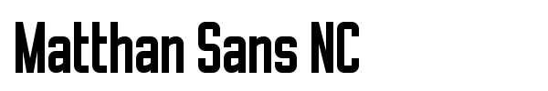 Matthan Sans NC font preview